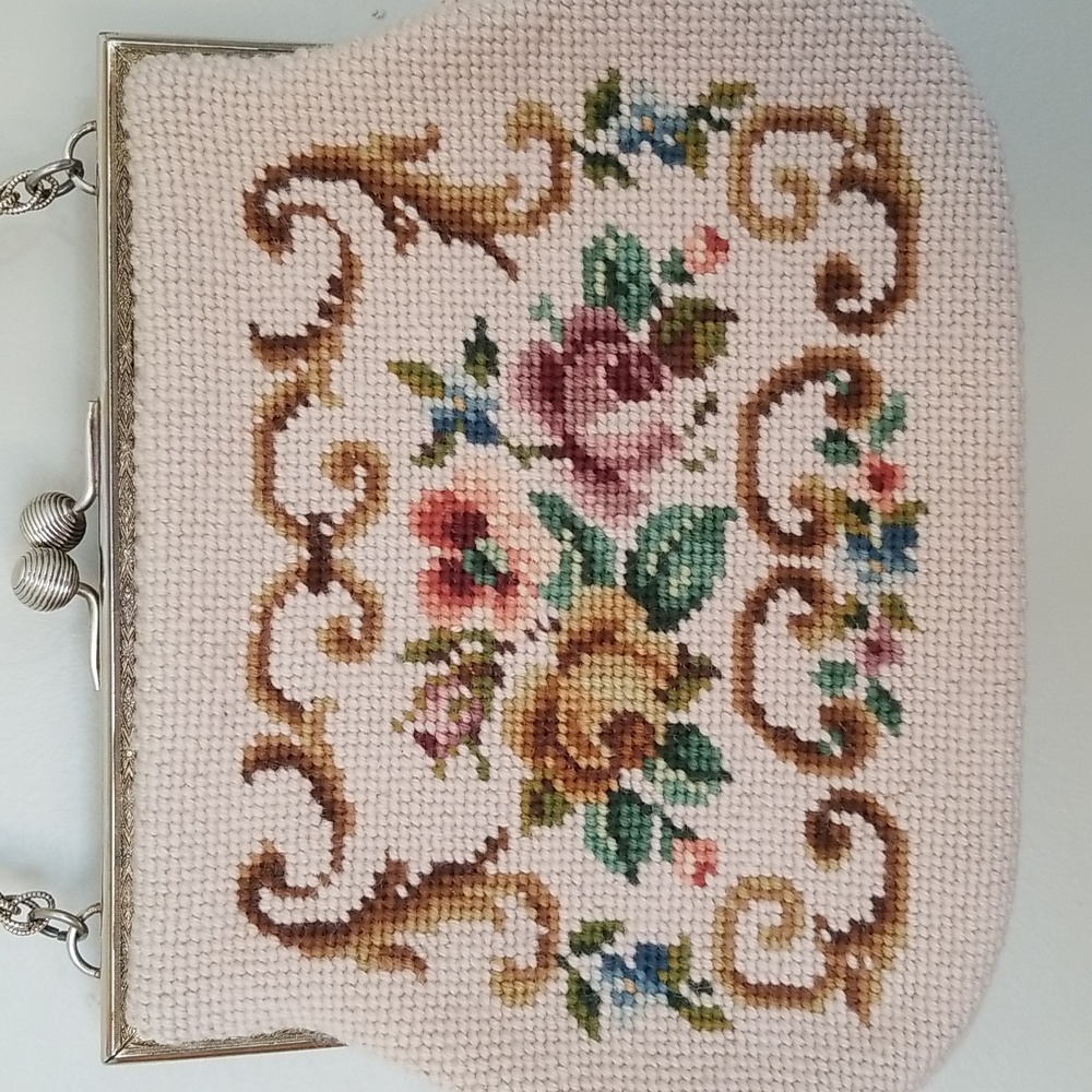 Vintage Floral Tapestry Carpet Bag - Picture 2 of 8